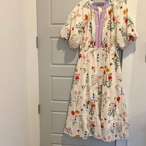 THML Blue and Pink Striped Maxi Dress